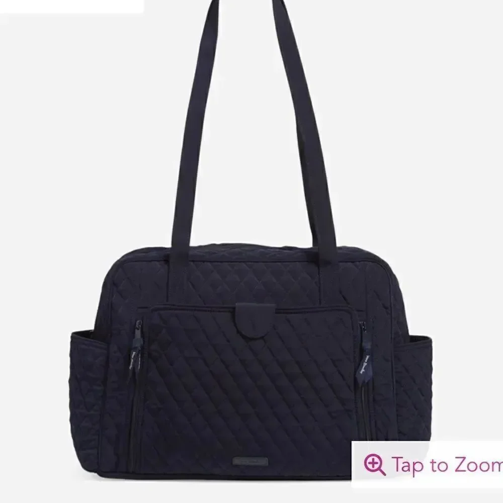 Vera Bradley Factory Style Baby Bag in Microfiber Classic Navy NWT